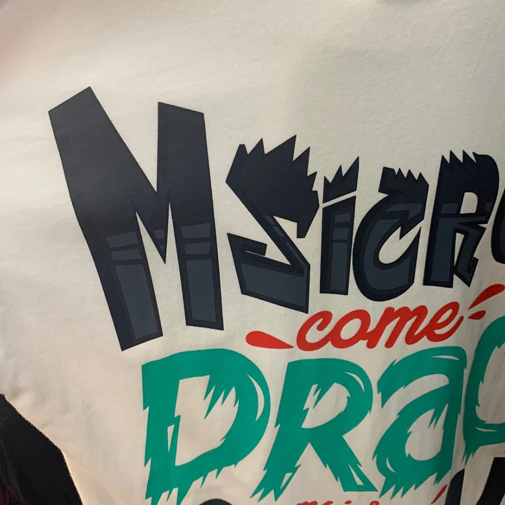 

Men O Neck T-Shirt Hip-Hop Loose Short-Sleeved T-Shirt Letter Printed T-Shirt Top