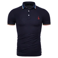 mens polo shirts cotton casual short sleeve t shirts fashion embroidery mens clothing thin summer tshirt men