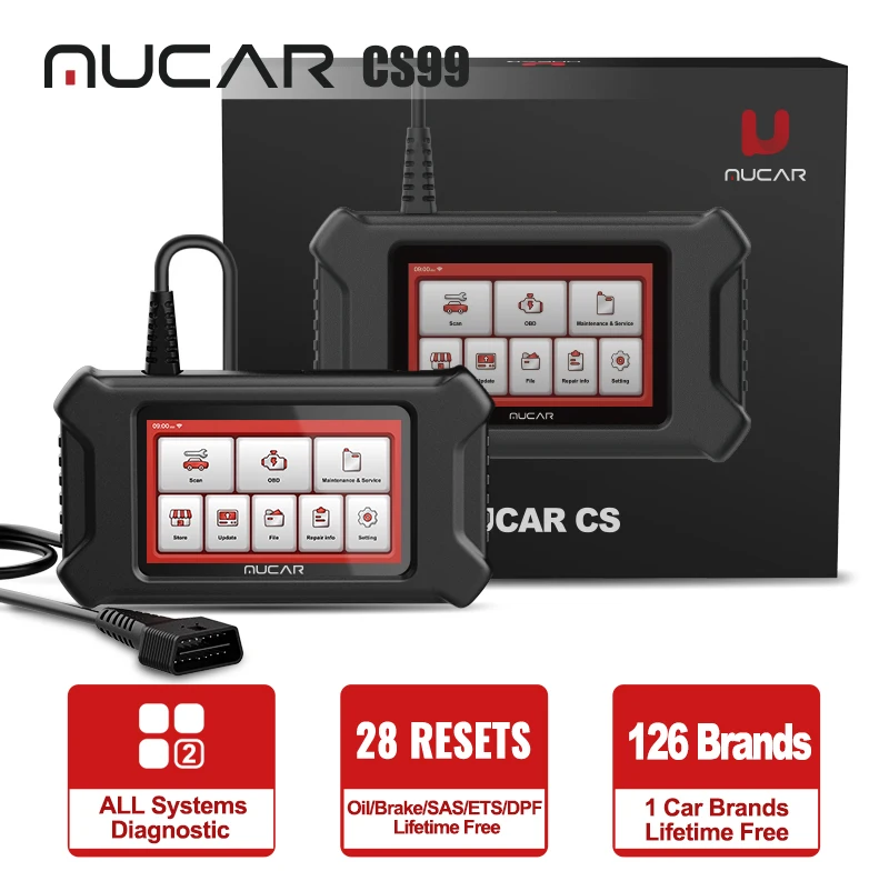 THINKCAR MUCAR CS99 OBD2 масло сканера/Brake/SAS/ETS/DPF устройство для считывания кодов сброса