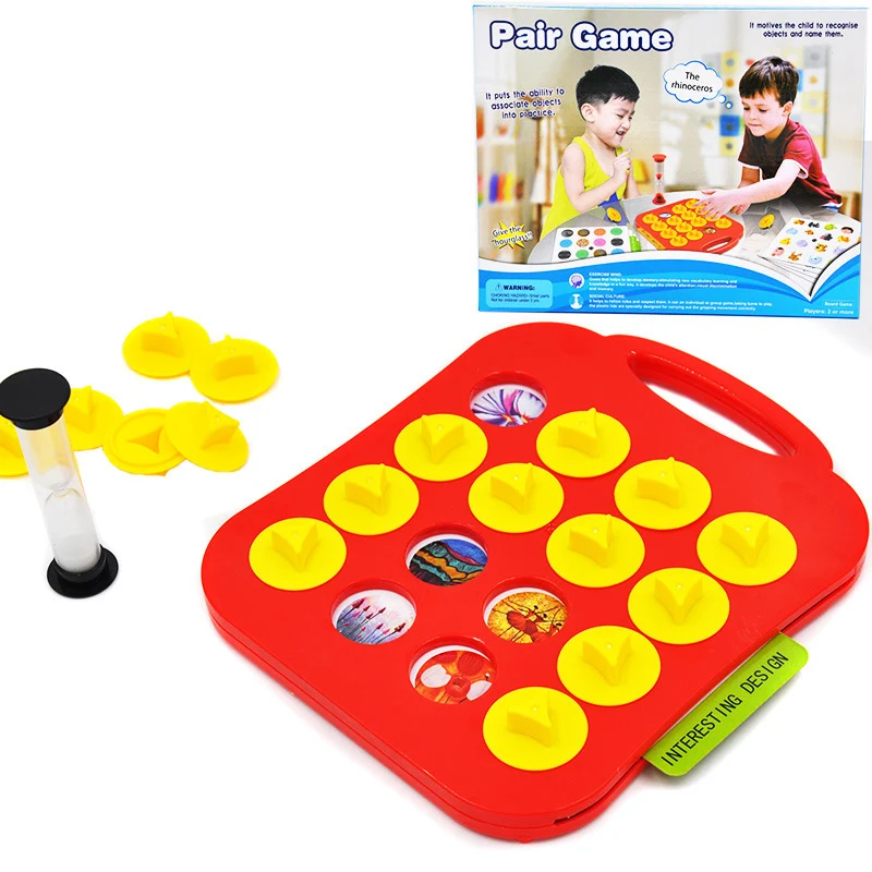 

Детская игра для обучения памятью, парная игра для раннего развития, Интерактивная игрушка, родитель, ребенок, звеньевой шахматный пазл, игр...