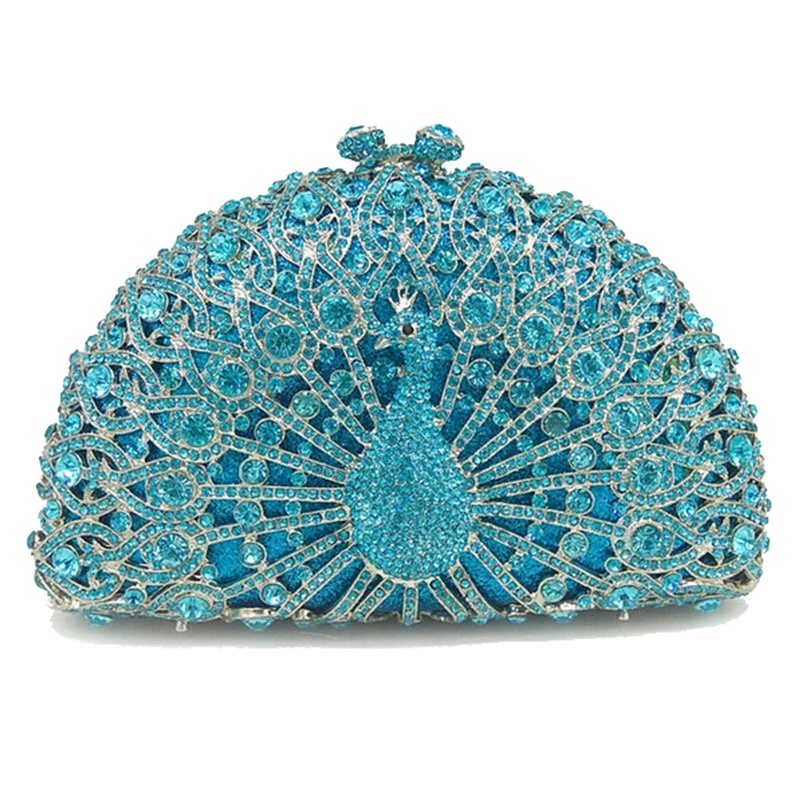 Роскошный синий кристалл горного хрусталя черного цвета для женщин Вечерний