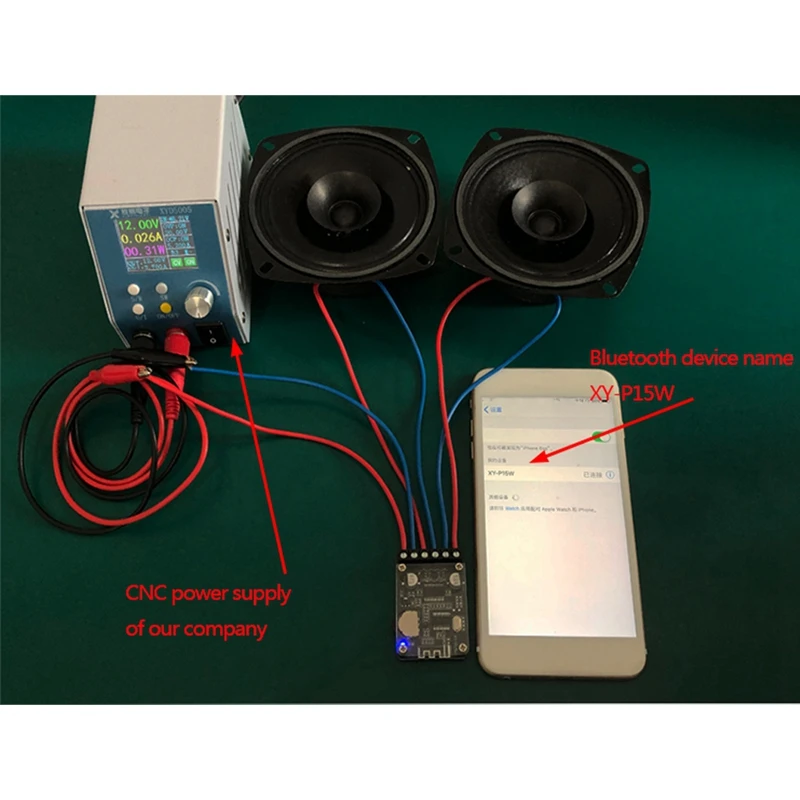 

XY-P15W Stereo Bluetooth Power Amplifier Board 12V/24V High Power Digital Power Amplifier Module