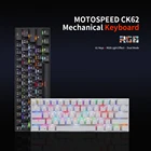 Механическая клавиатура Motospeed CK62, 61 клавиши, RGB, USB BT 3,0, Двухрежимная игровая клавиатура с синимкрасным переключателем OUTEMU, долговечная
