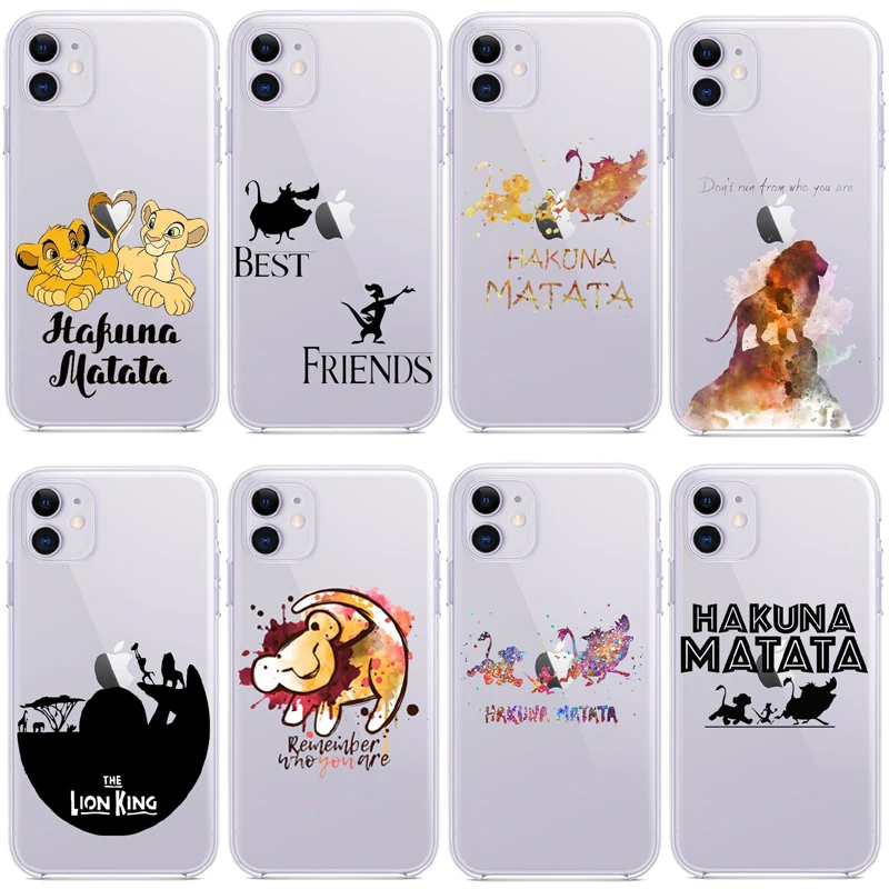 Мягкий ТПУ чехол Lion King Pumba Hakuna Matata для iPhone 11 11Pro 5s SE 6 6S 7 8Plus Max XS XR X10 силиконовый