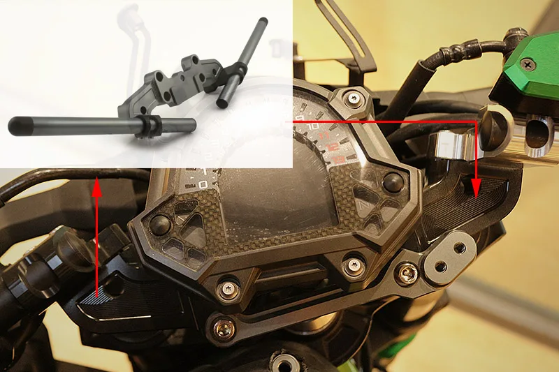 CNC алюминиевая ручка руль спортивный комплект Drag Bike Racing Squat подходит для KAWASAKI Z900
