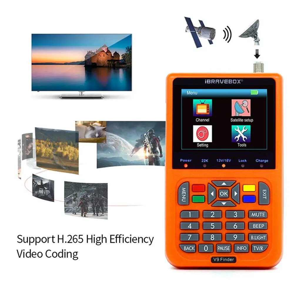 V8 finder upgrade V9 Finder спутниковый Finder DVB-S/S2 HD FTA MPEG-4 высокой четкости с 3,5 дюймовым ЖК-дисплеем