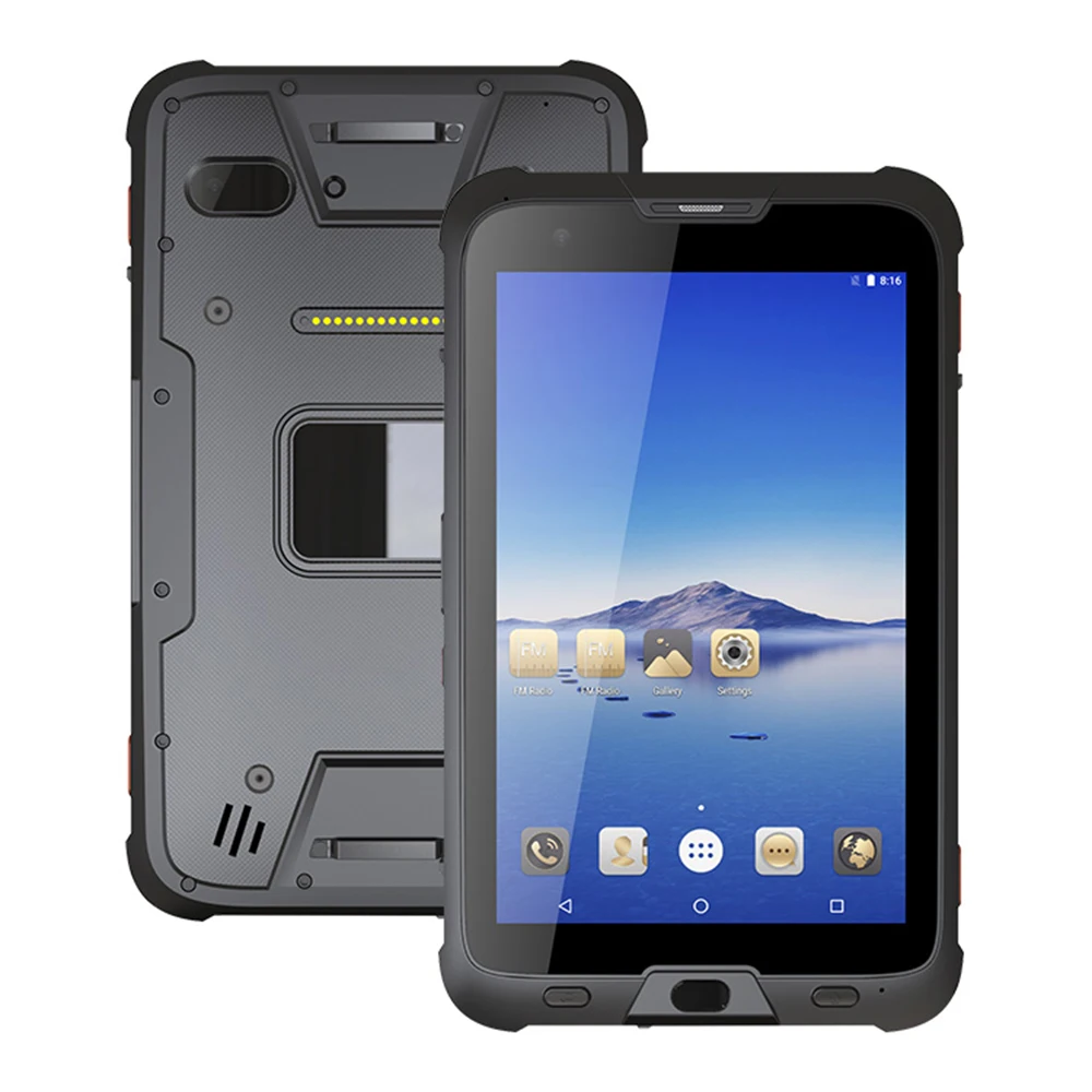 MIL-STD-810G Rugged IP67 Waterproof 8'' Octa Core 4GB 64GB 7500mAh 2.4GHz/5GHz Dual Wi-Fi NFC Reader Android 9.0 POE Tablet PC