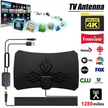 4K Digital HDTV Aerial Indoor Amplified Antenna 1280 Miles Range For Life Local Channels Broadcast