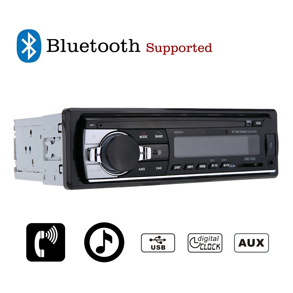 Автомобильный радиоприемник 12 В Bluetooth V2.0 автомобильная аудиосистема стерео 1DIN FM
