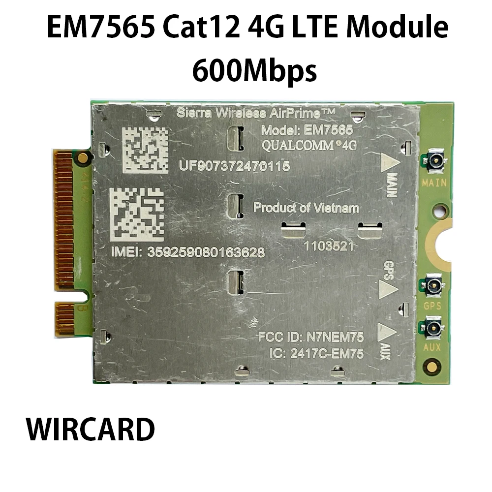   WIRCARD EM7565 4G LTE CAT-12 600 / NGFF Cat12  