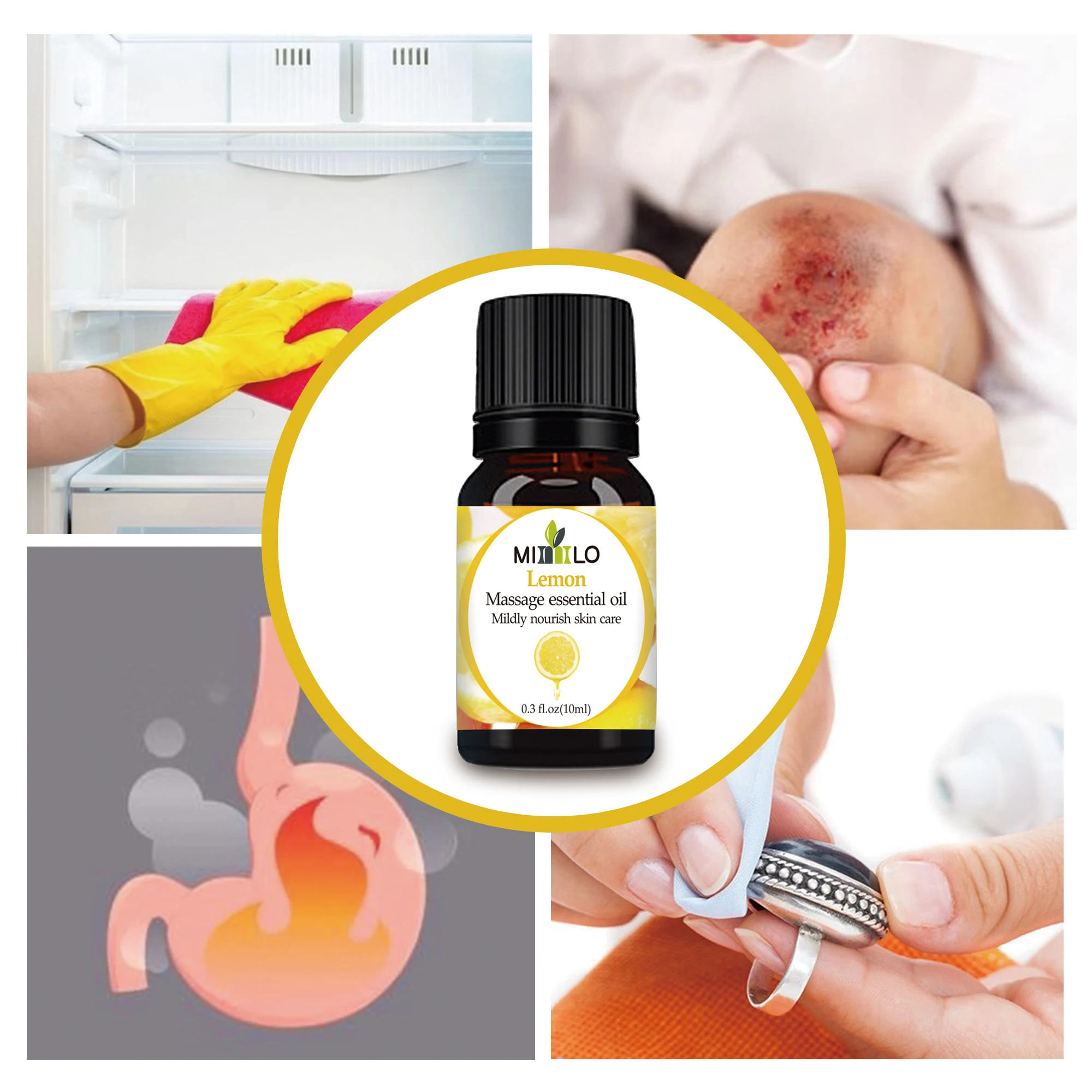 100% чистое натуральное эфирное масло лимона отлично подходит для полировки