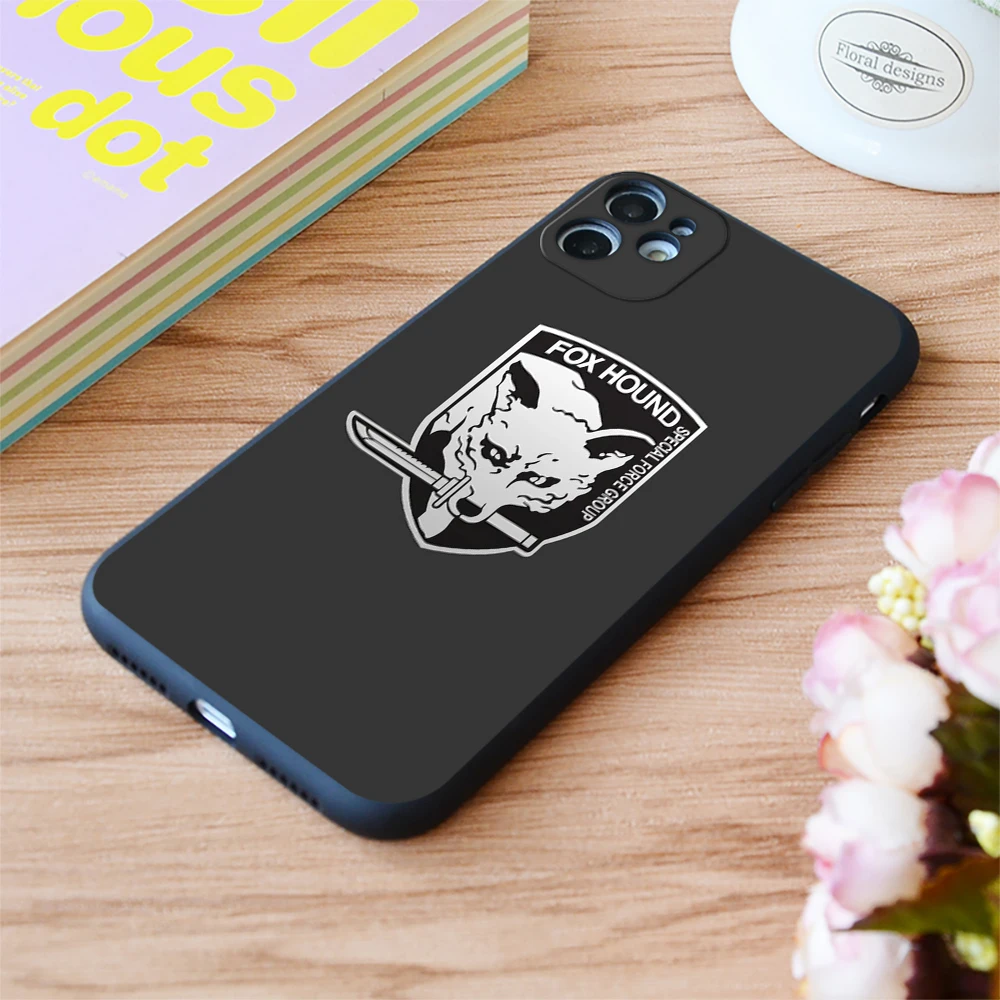 

For iPhone Fox Hound Special Force Group Print Soft Matt Apple iPhone Case 6 7 8 11 12 Plus Pro X XR XS MAX SE