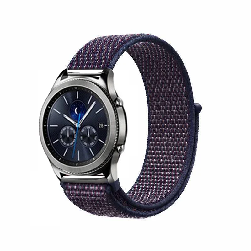 Ремешок 22 мм 20 для samsung gear S3 s2 sport Frontier Classic galaxy watch active 42 мм 46 мм ремешок huami amazfit gtr bip huawei gt 2 - Цвет ремешка: indigo