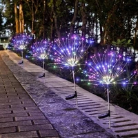 led solar string light fairy outdoor dandelion fireworks garden patio lawn street landscape decoration lamp solar for christmas