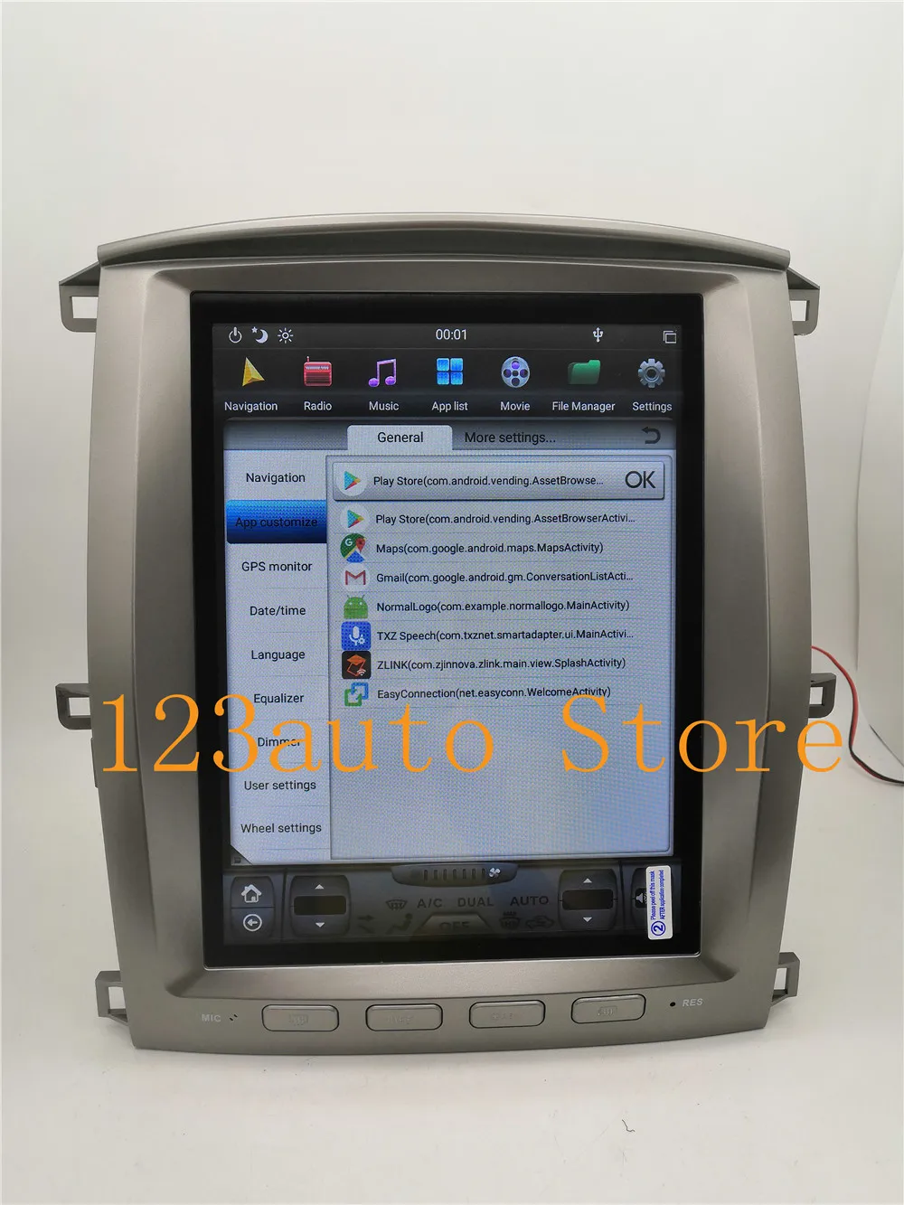 12,1 ''PX6 CARPLAY Tesla стиль Android 8,1 автомобильный DVD gps навигационный плеер для TOYOTA LAND CRUISER LC100 lexus LX470 2002-2007