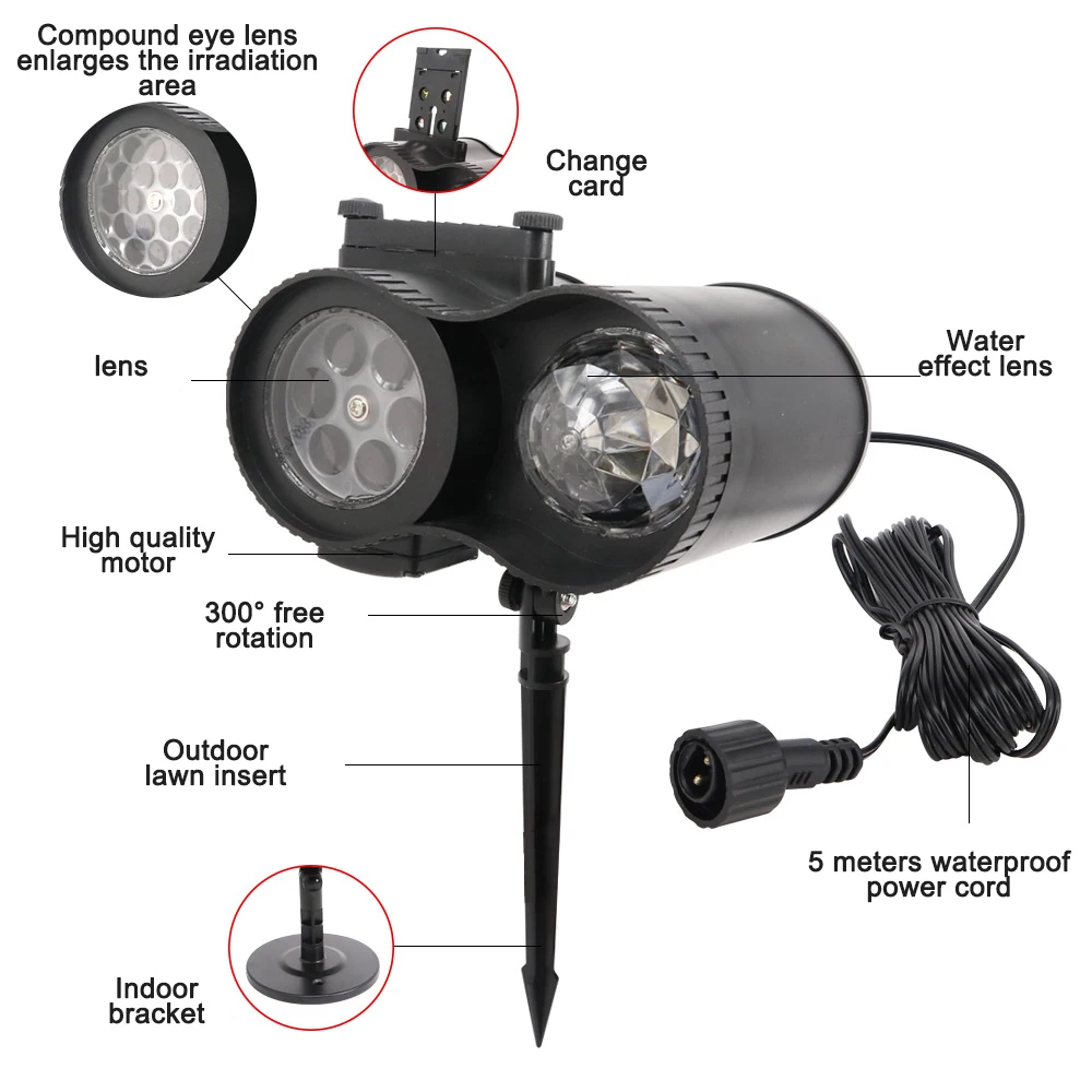 Рождественские прожекторы уличная Рождественская гирлянда 20 моделей светового