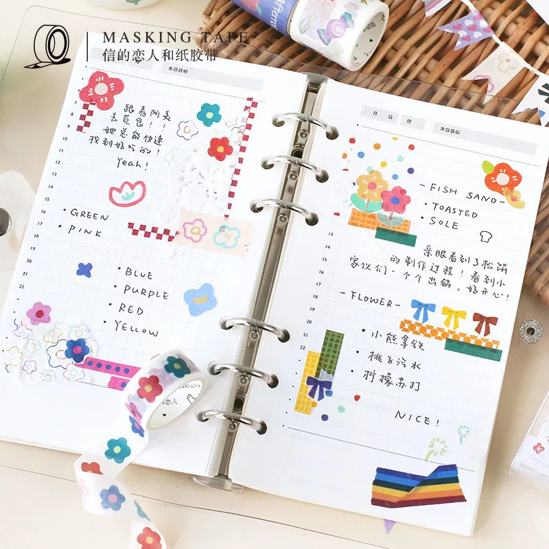 Loveиз 6 рулонов/лот Милая васи лента Прекрасный мультфильм животных маскирующая
