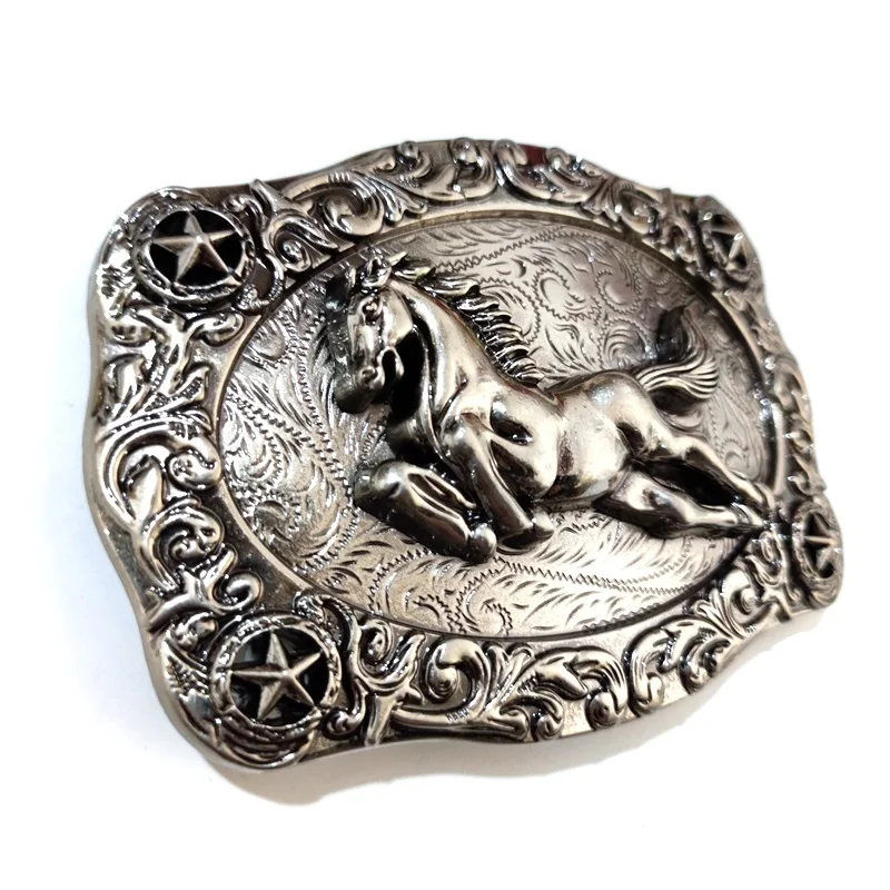 Роскошные ковбойские Серебристые Металлические рандомные пряжки в западном