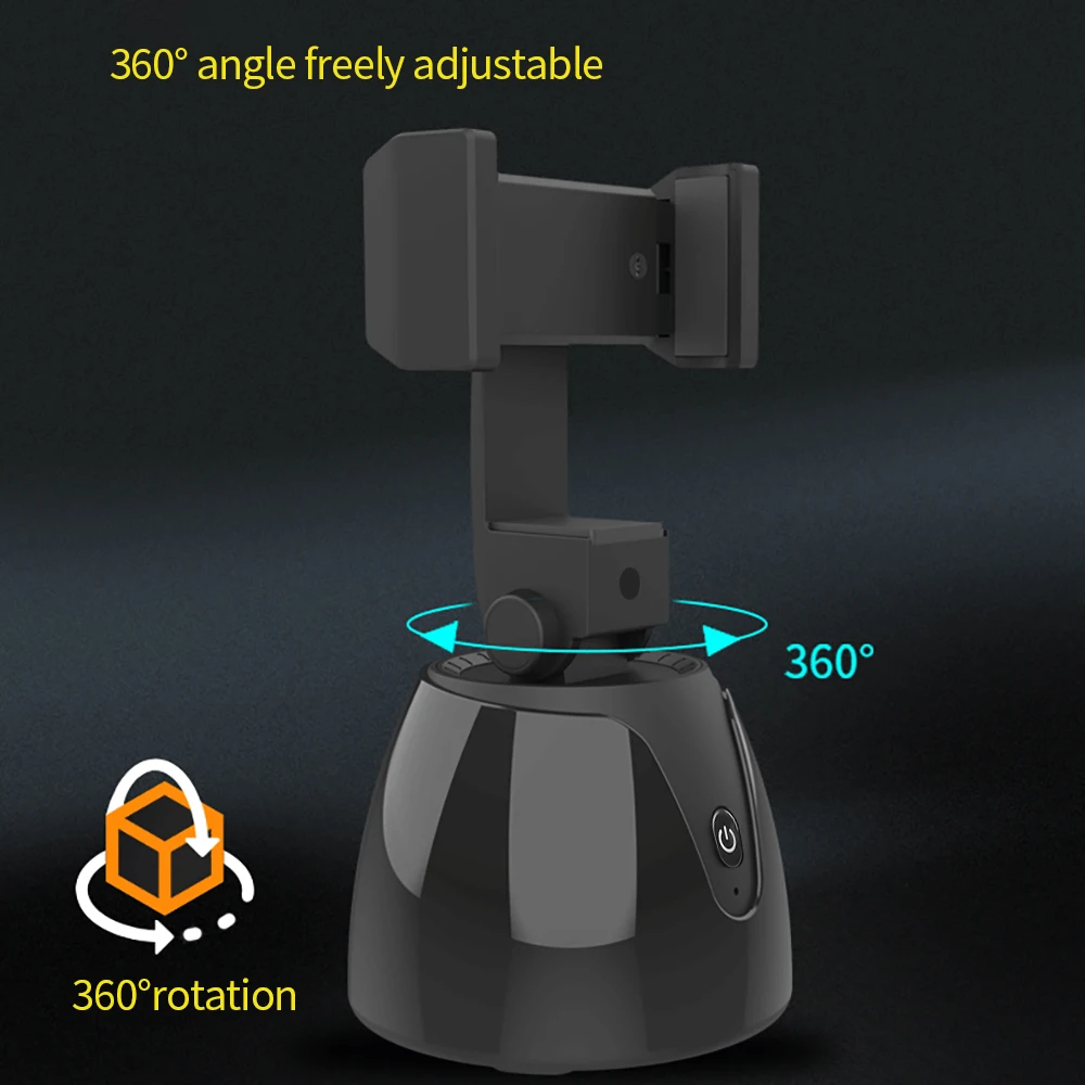 360 Degree Rotating Head Tripod Portable Automatic Face Tracking and Camera Follower for Mobile Phone Live Vlog Video Shooting