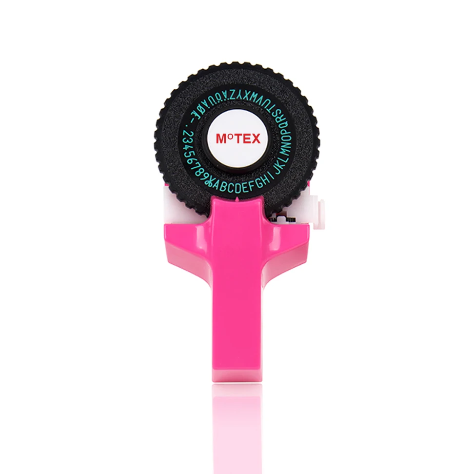 Розовый цвет MoTex E101 принтер мини DIY Ручная Совместимость для dymo 3D тиснение ручная лента ручная машинка надпись машина - Цвет: Single machine
