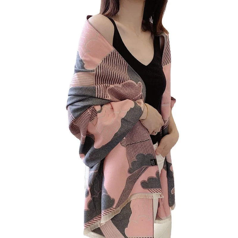 

Luxury Winter wool Scarf Cashmere Thick Soft Warm Pashmina Scarves Female Shawl Wraps Bufanda echarpe hiver cicartiz invierno