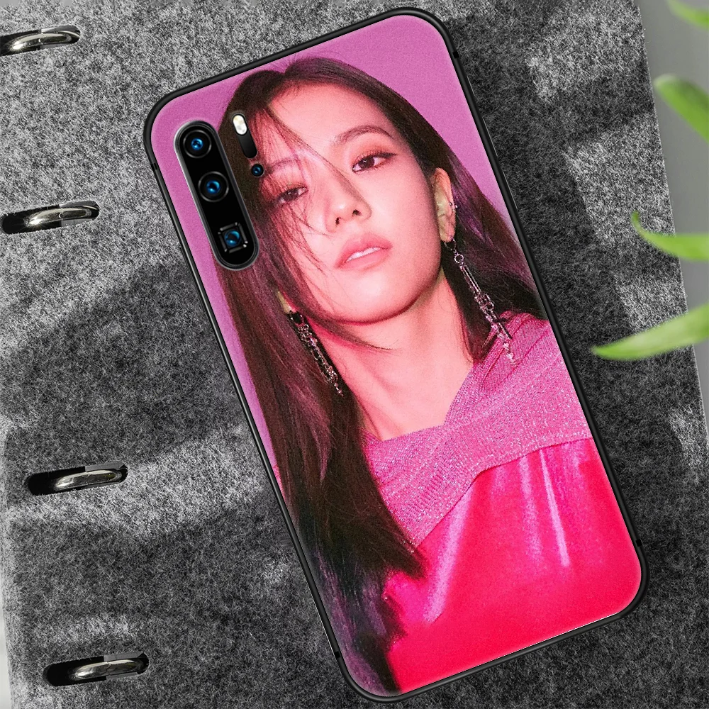 

JISOO KPOP Phone Case For Huawei P Mate 10 20 30 40 Lite Pro smart Z 2019 nova 5t black Back Silicone Etui Luxury Cover 3D Prime
