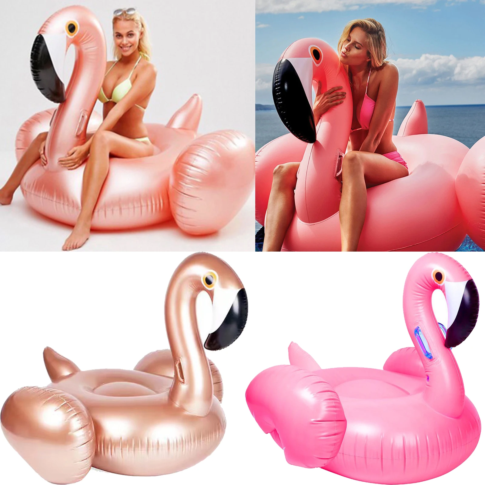 Розовое золото 150 см гигантский надувной бассейн с фламинго розовый плавательный