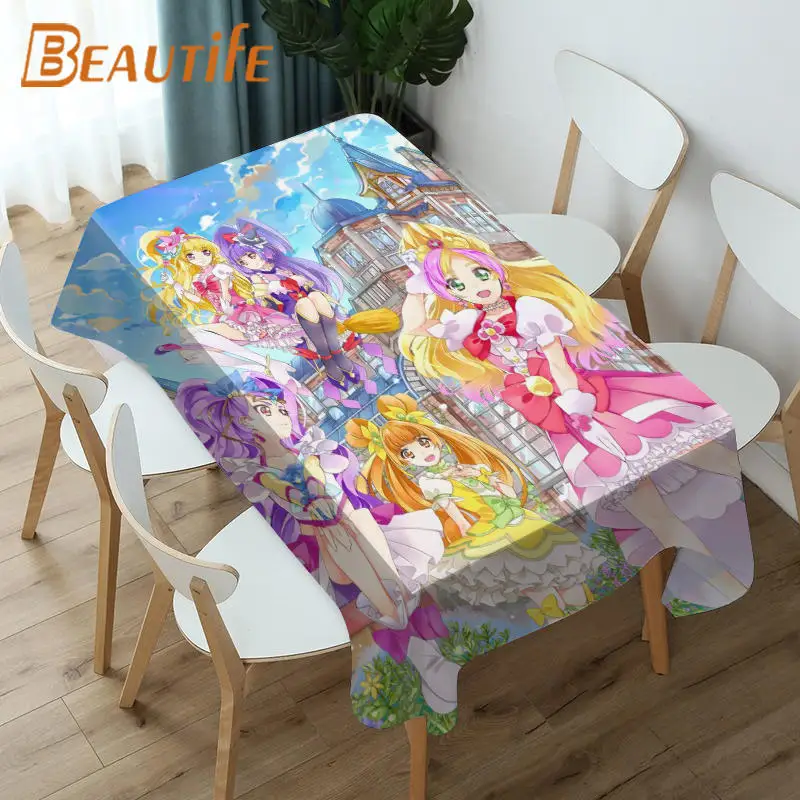 

Nice Idol Time Pripara Tablecloth Custom Square/Rectangular/Round Table Cloth Wedding Table Cover Waterproof Dustproof Fabric