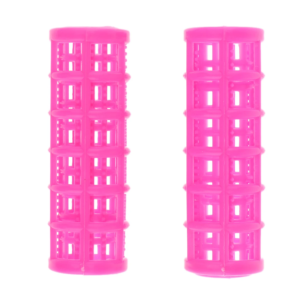 

12x Plastic Hair Rollers Set Kit Salon DIY Curling for Hair+Wig Styling
