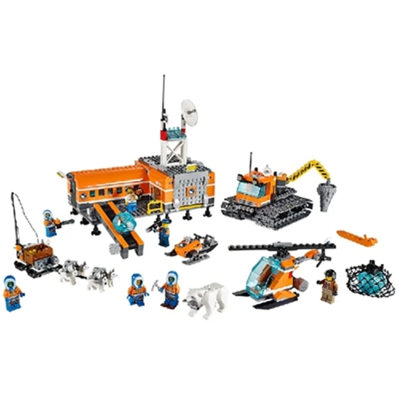 Bloques de construcci&oacute;n para ni&ntilde;os, juguete de ladrillos para armar Camping Arctic, serie City, ideal para regalo, c&oacute;digo 783, compatible con 10442, 60036 piezas-0