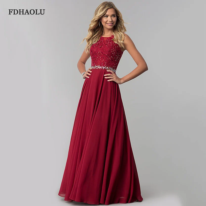 AE42 Новое Элегантное кружевное вечернее платье без рукавов с украшением в виде