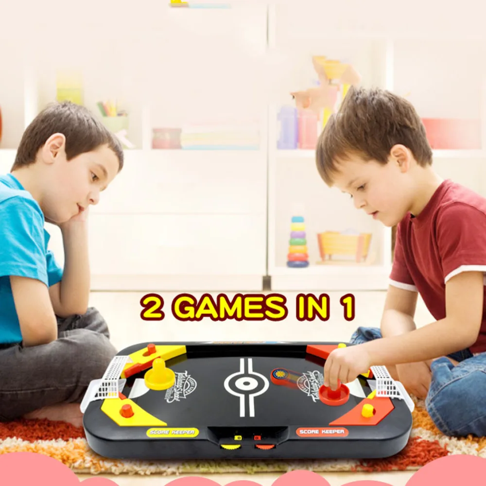 

1Pc Table Ice Hockey Mini Table Games Hockey Competition for Two Educational Plaything (Black)