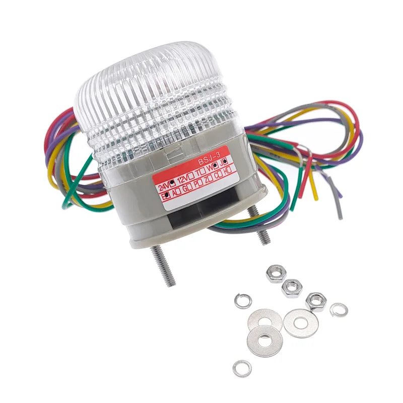 Трехцветный световой индикатор с звуковым сигналом предупреждающий светильник