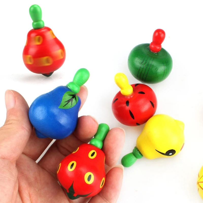 

G2AD 24pcs/set Kindergarten Wooden Colorful Fruit Top Children Early Education Puzzle Toy Parent-Child Interactive Games Toys