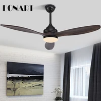52inch solid wood dc ceiling fans for home remote control without lamp ceiling fan with light chandelier fan ventilador de techo