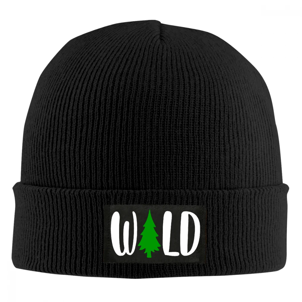 Дикая с деревом Черная шапка Мужская Женская Зимний теплый для катания на лыжах