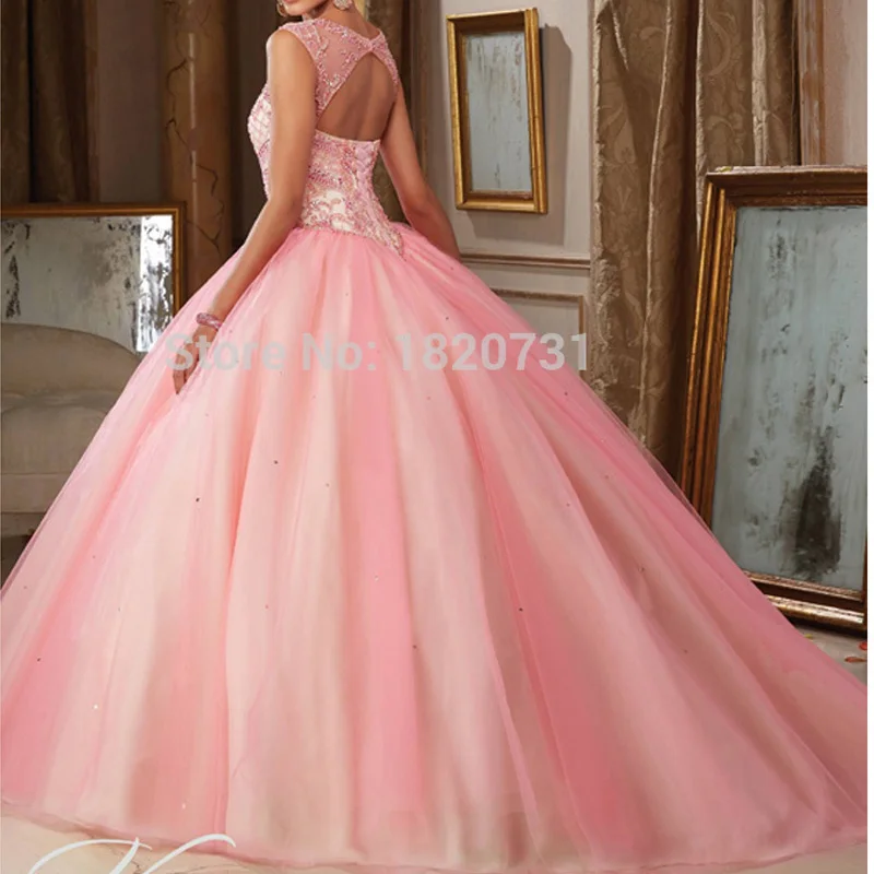 Vestidos de 15 anos синие розовые платья Quinceanera дешевые ювелирные изделия бальное платье