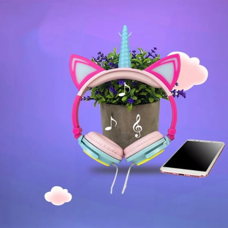 

Player Dedicated Headset Wired Girl Music Stereo Headset Player Dedicated Computer Headset Children 'S Gift