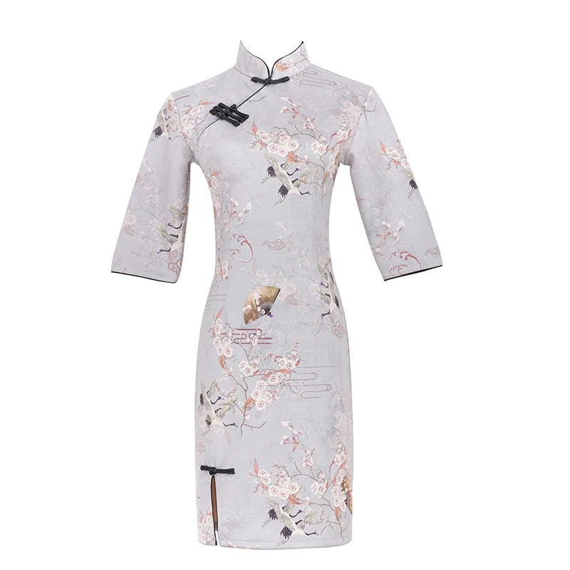 

Improved new qipao in new young maiden temperament dress French daily summer restoring ancient ways