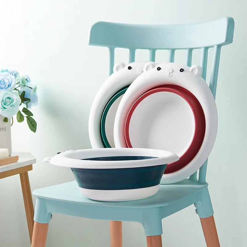 Складная портативная детская раковина милая мультяшная для ног младенцев и