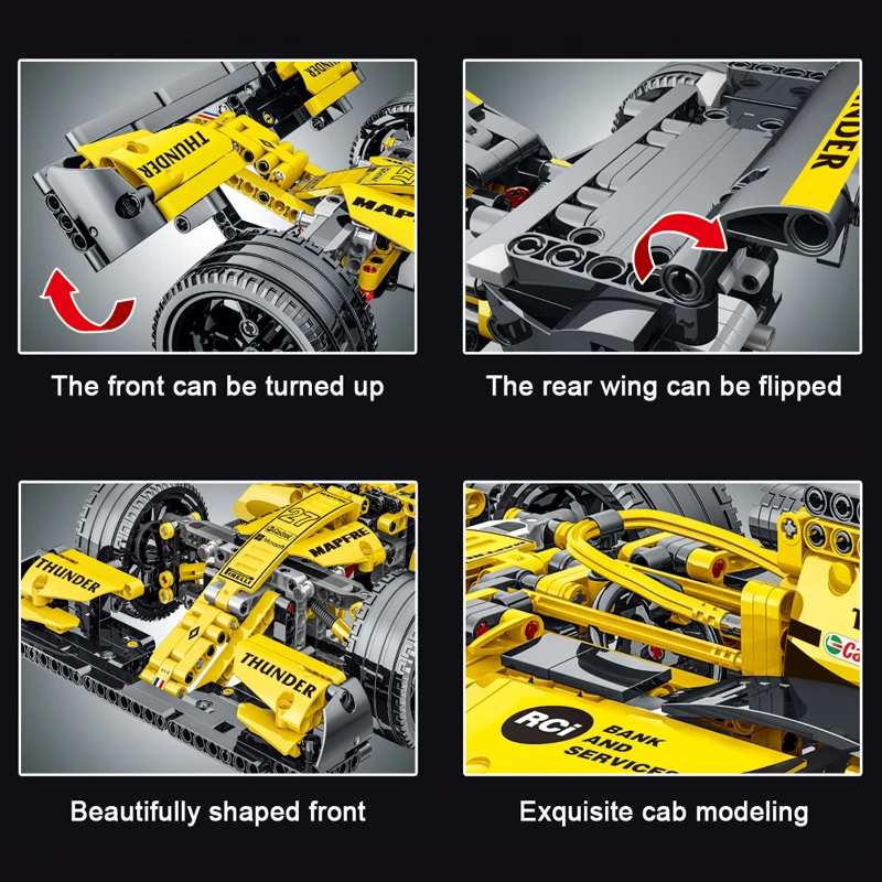 

Technical Sports F1 Racing Car Building Blocks Race Track Supercar Assembling Model Brick Kids Toys Gift Set