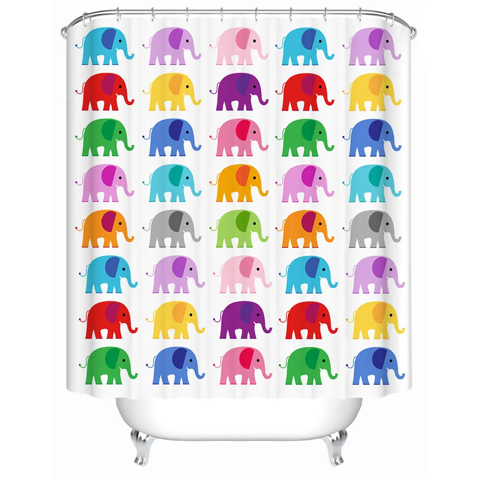 Постельное белье на выход Радужный слон занавеска для душа Пастельная
