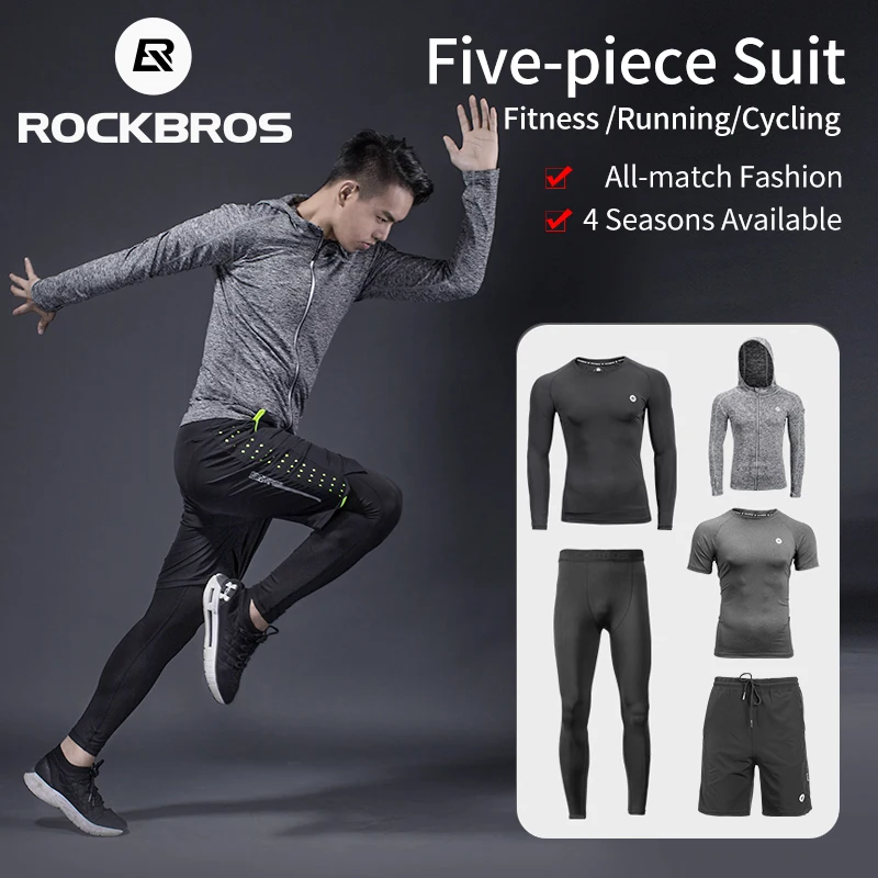 ROCKBROS мужские спортивные костюмы для бега спортивный костюм тренировочные