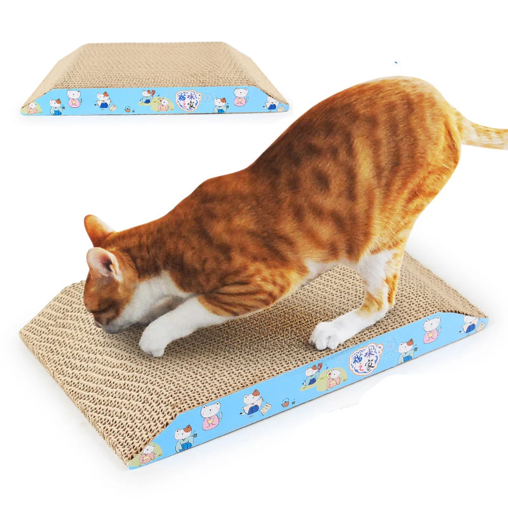 

Cat Scratch Board Pad Scratching Posts Kitten Corrugated Paper Pad M Shape Cats Grinding Nail Scraper Mat Mattress Cat Toys