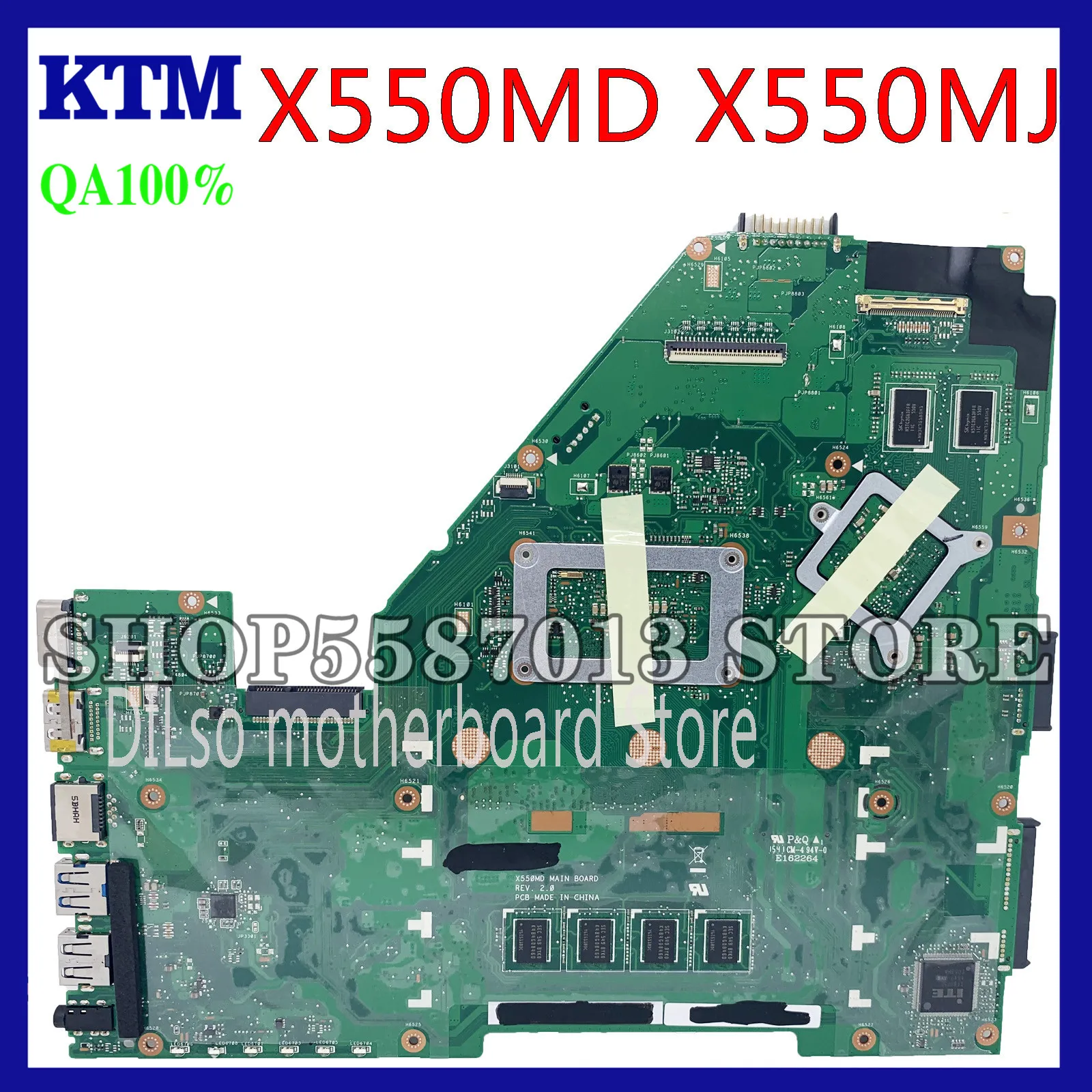 

KEFU X550MD Motherboard For ASUS X550MJ X550M Laptop Motherboard N2940 GT920M Test Motherboard