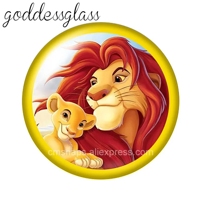 Disney Король Лев Акуна Матата Симба 10 шт. круглый фото стекло 18 мм кнопки для