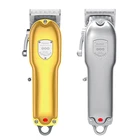 Профессиональный Электрический регулируемый триммер для волос для мужчин машинка для стрижки волос в металлическом корпусе машинка для стрижки бороды перезаряжаемая машинка для стрижки волос