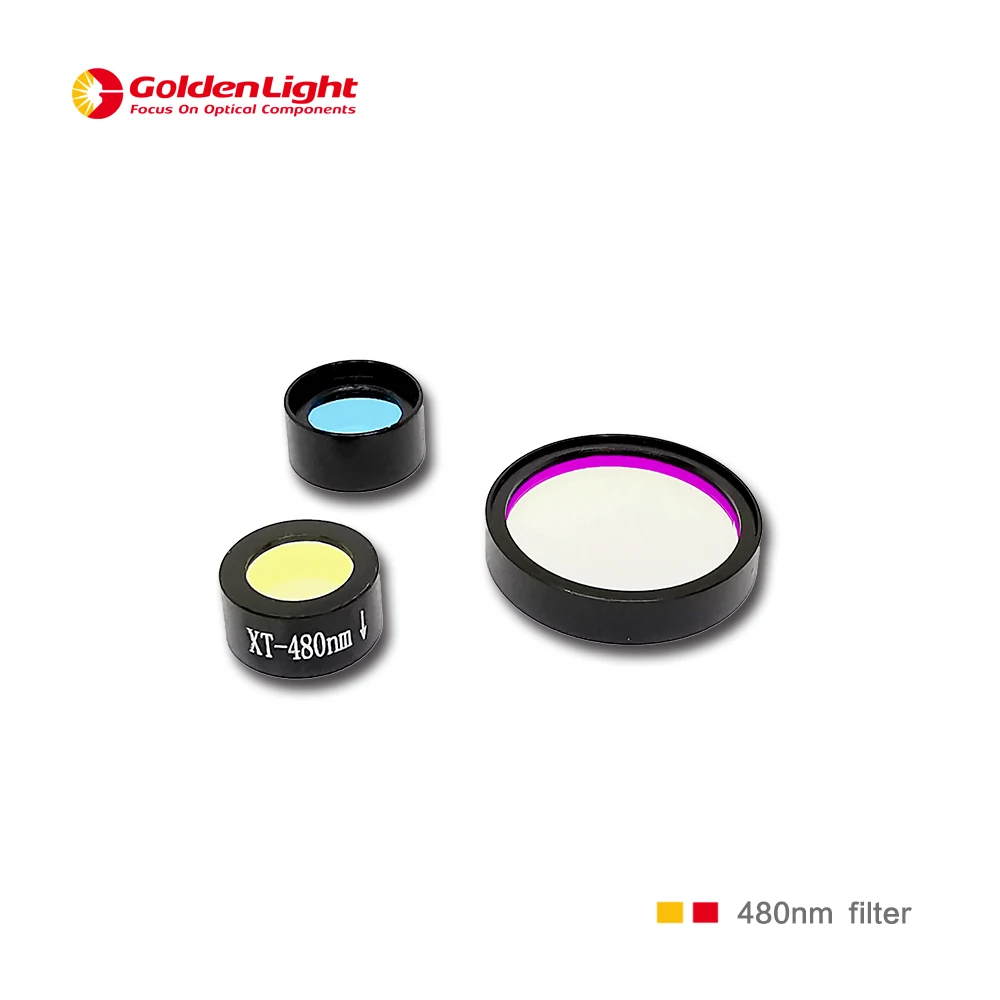 Цветной оптический фильтр для узких полос 480 нм/D25*6 мм/для биохимического