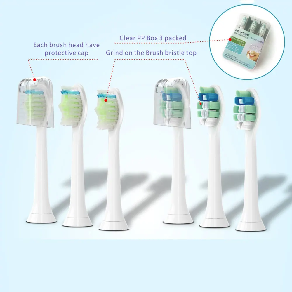 

3PCS Electric Toothbrush Heads Replacement for Mate8 Mate9 Oral Teeth Clean Replacement Cleansing Brush Head