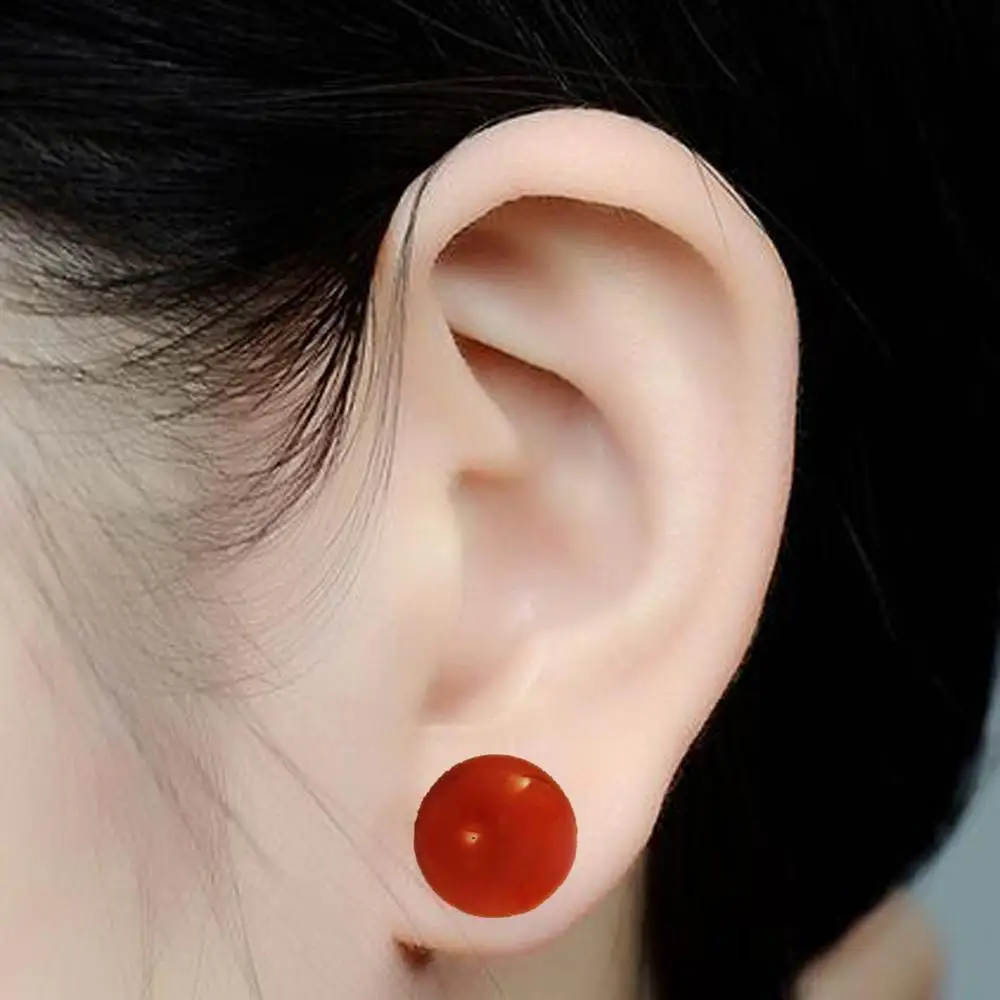 Ювелирные изделия из стерлингового серебра 925 пробы простые круглые 8 мм